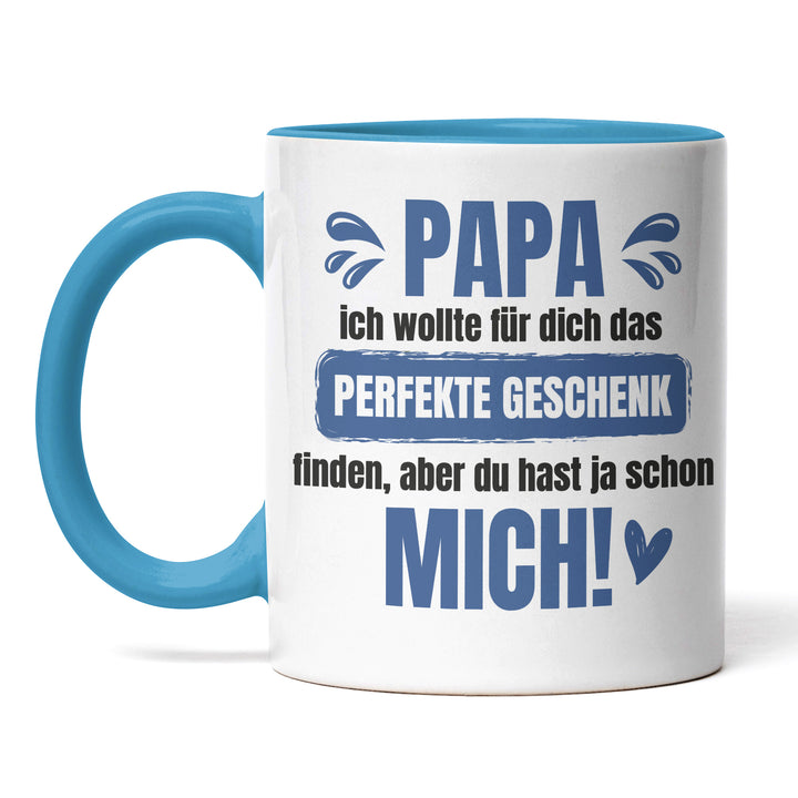 Lustige Tasse "Papa, das perfekte Geschenk ICH" – Charmantes Geschenk für Väter