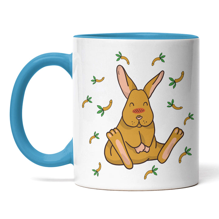 Lustige Tasse "Hase mit Penis-Möhren" – Freches Geschenk für Humorvolle