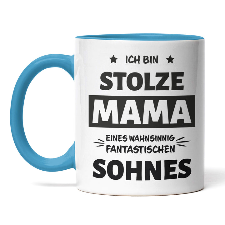 Tasse "Stolze Mama, fantastischer Sohn" – Liebevolles Geschenk für Mütter