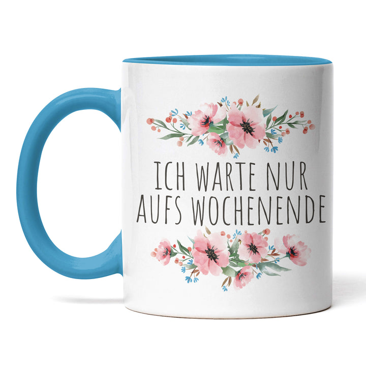 Tasse "Warte aufs Wochenende" – Perfekte Statement-Tasse für alle, die den Freitag herbeisehnen