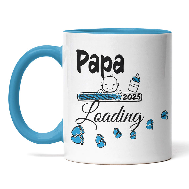 Lustige Tasse "Papa Loading 2025" – Humorvolles Geschenk für werdende Väter