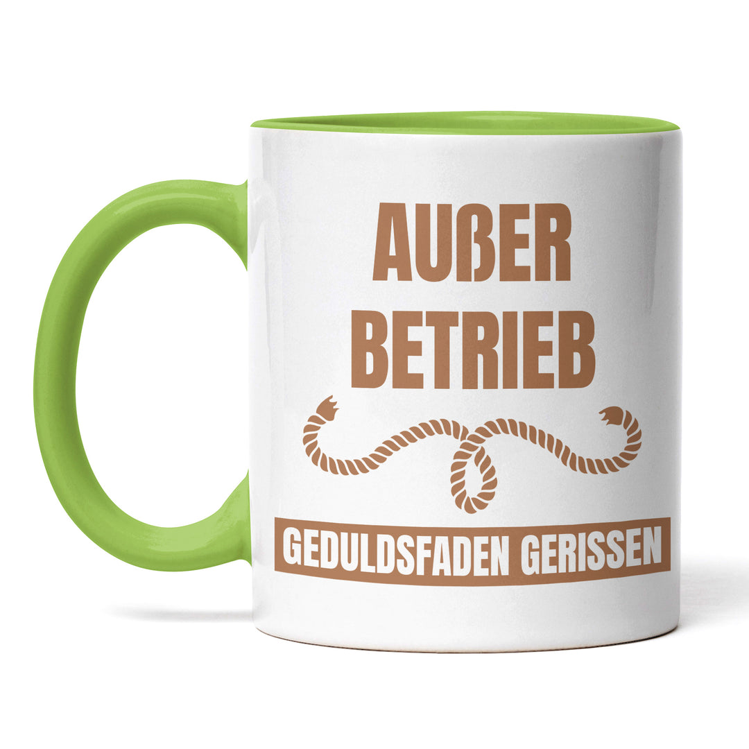 Lustige Tasse "Geduldsfaden gerissen" – Perfektes Geschenk für Kollegen & Morgenmuffel