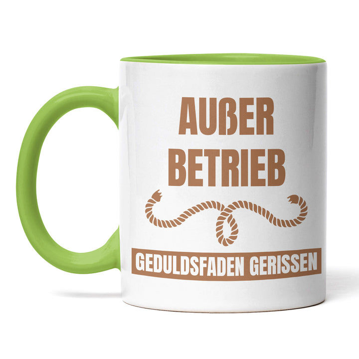 Lustige Tasse "Geduldsfaden gerissen" – Perfektes Geschenk für Kollegen & Morgenmuffel
