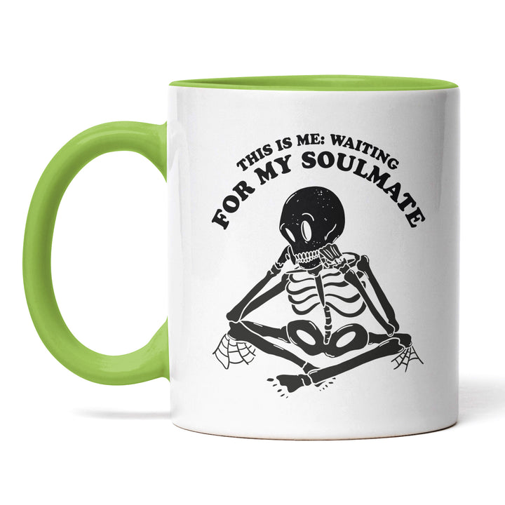 Lustige Tasse "Waiting for Soulmate" – Witzige Geschenkidee