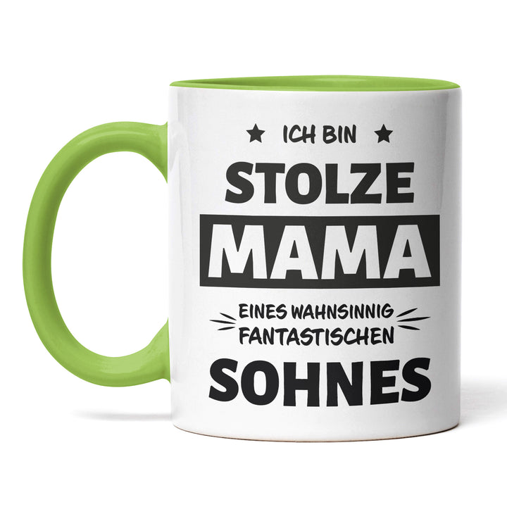 Tasse "Stolze Mama, fantastischer Sohn" – Liebevolles Geschenk für Mütter