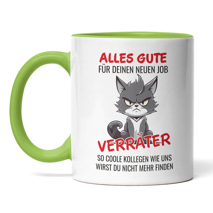 Lustige Tasse "Alles Gute Verräter" – Humorvolles Abschiedsgeschenk für Kollegen