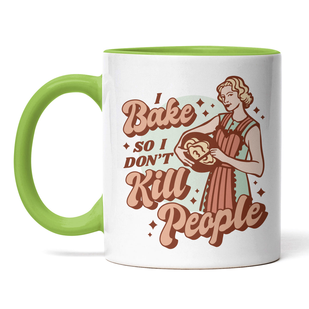 Lustige Tasse "Bake So Don’t Kill" – Witziges Geschenk für Backfans