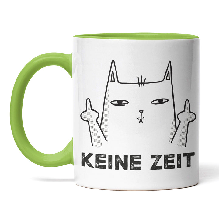 Lustige Tasse "Keine Zeit" – Freches Geschenk mit Katzenmotiv