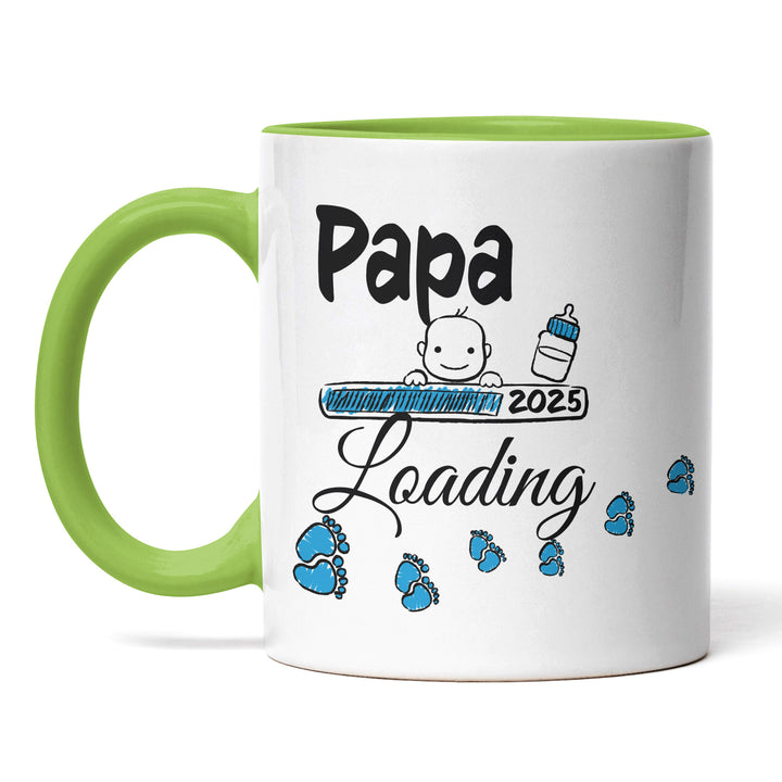 Lustige Tasse "Papa Loading 2025" – Humorvolles Geschenk für werdende Väter