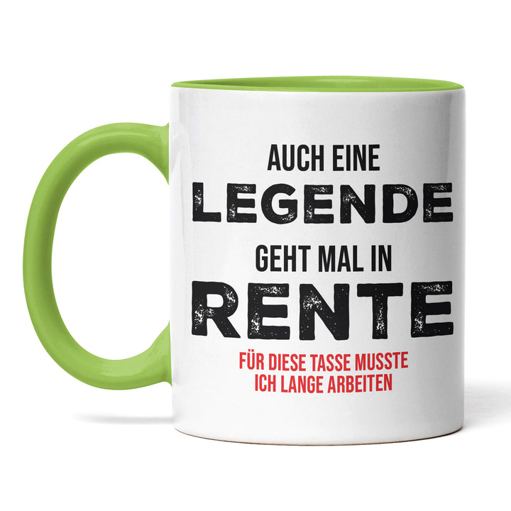 Tasse "Legende in Rente" – Perfekte Geschenk-Tasse für frischgebackene Rentner