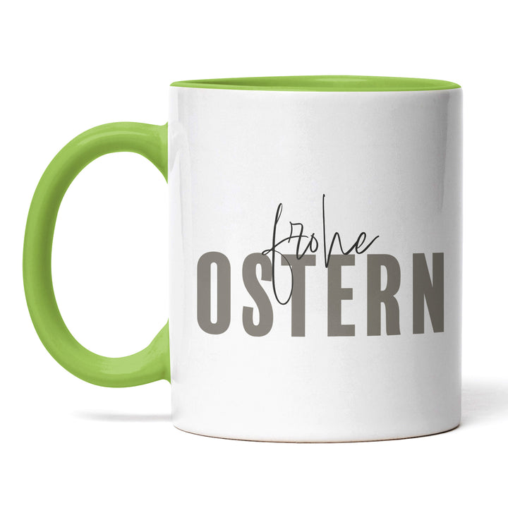 Minimalistische Tasse "Frohe Ostern" – Stilvolles Geschenk für Ostern