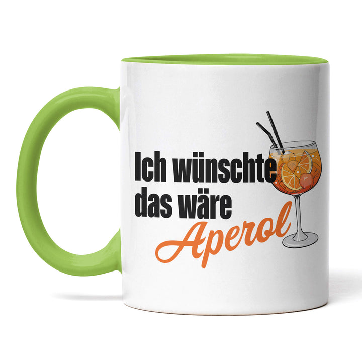 Lustige Tasse "Ich wünschte das wäre Aperol" – Charmantes Geschenk für Aperol-Fans