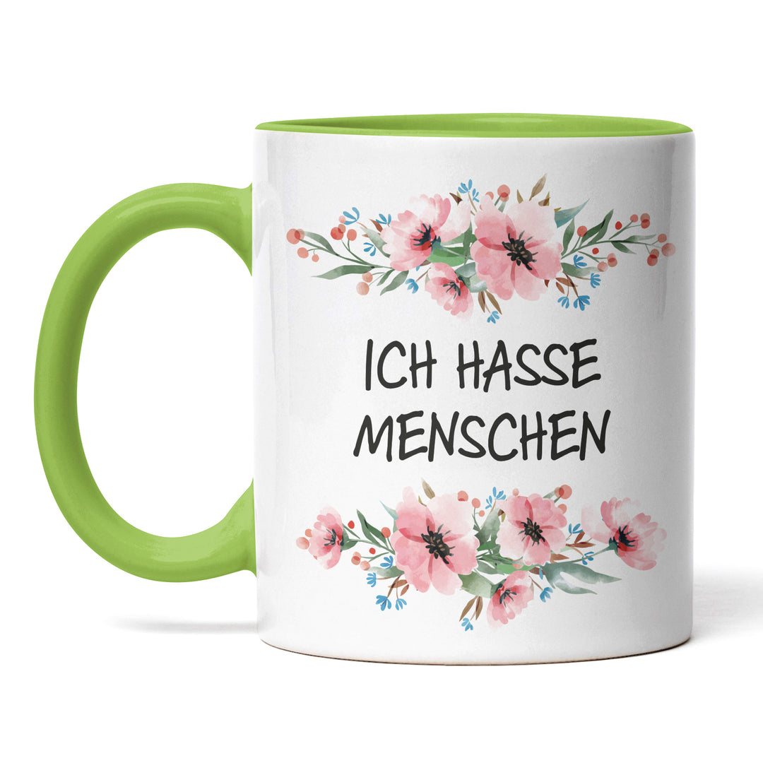 Tasse "Ich hasse Menschen" – Perfektes Geschenk für introvertierte Kaffeejunkies