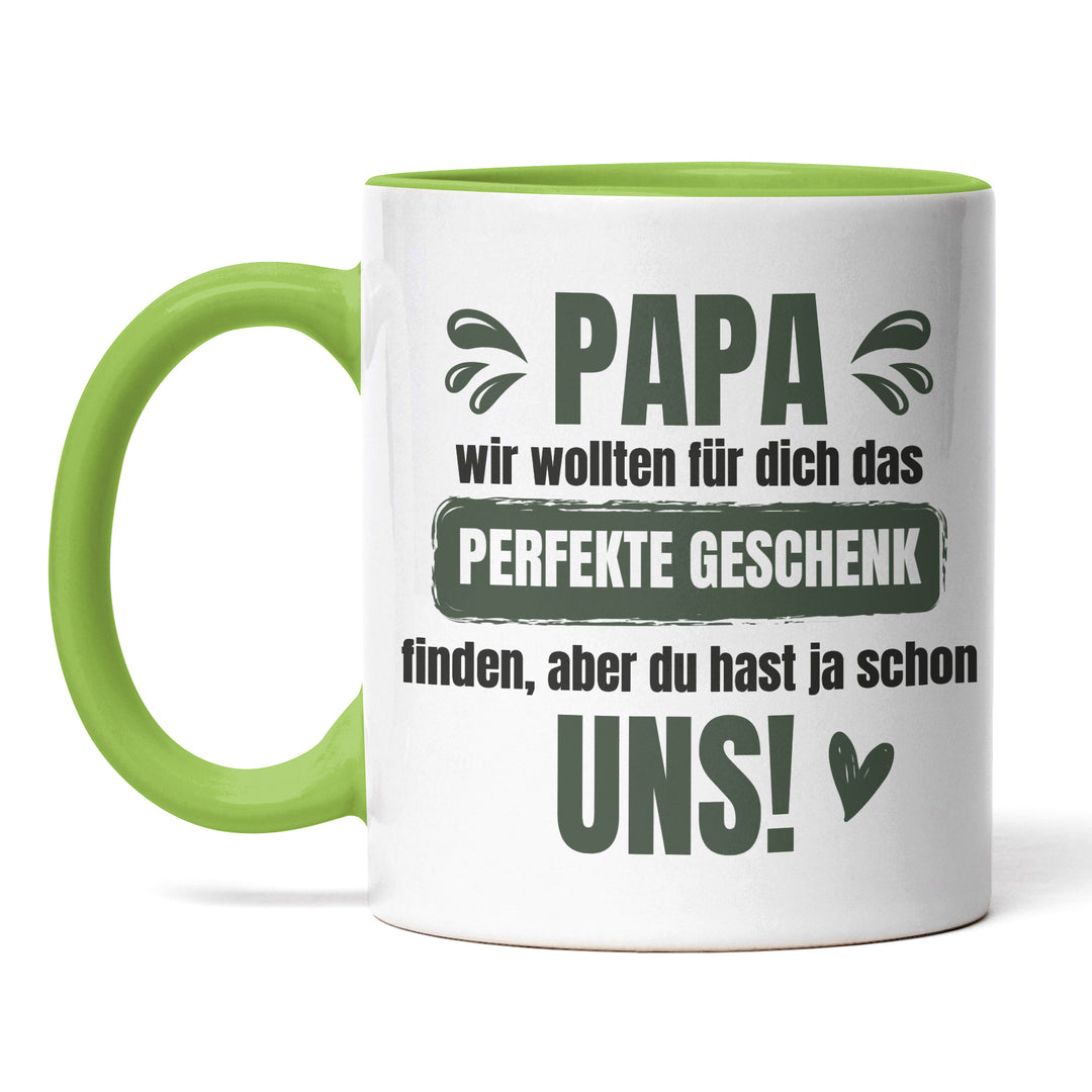 Lustige Tasse "Papa, das perfekte Geschenk" – Charmantes Geschenk für Väter