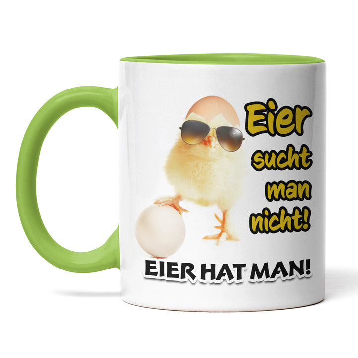 Lustige Tasse "Eier hat man" – Humorvolles Geschenk für starke Persönlichkeiten