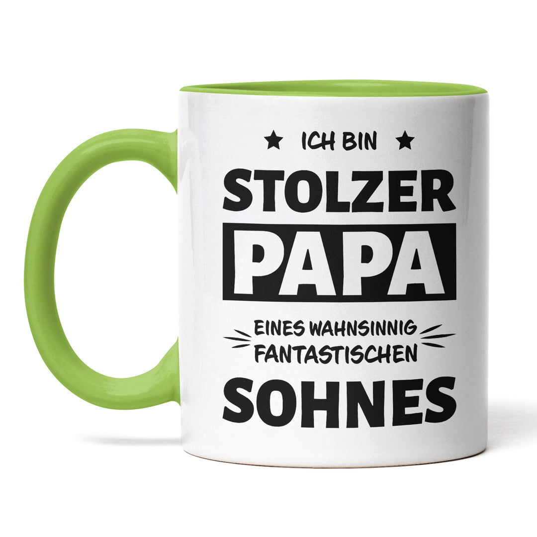 Tasse "Stolzer Papa, fantastischer Sohn" – Liebevolles Geschenk für Väter