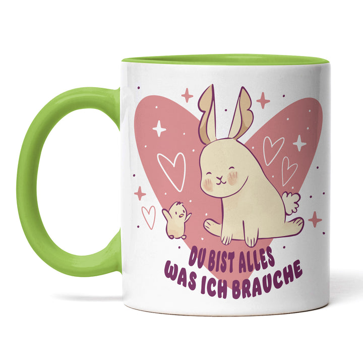 Tasse "Alles was ich brauche" – Motivierende Tasse für den Alltag