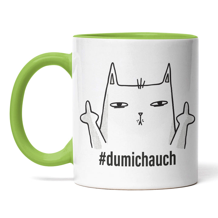 Lustige Tasse "Dumichauch" – Freches Geschenk mit Katzenmotiv