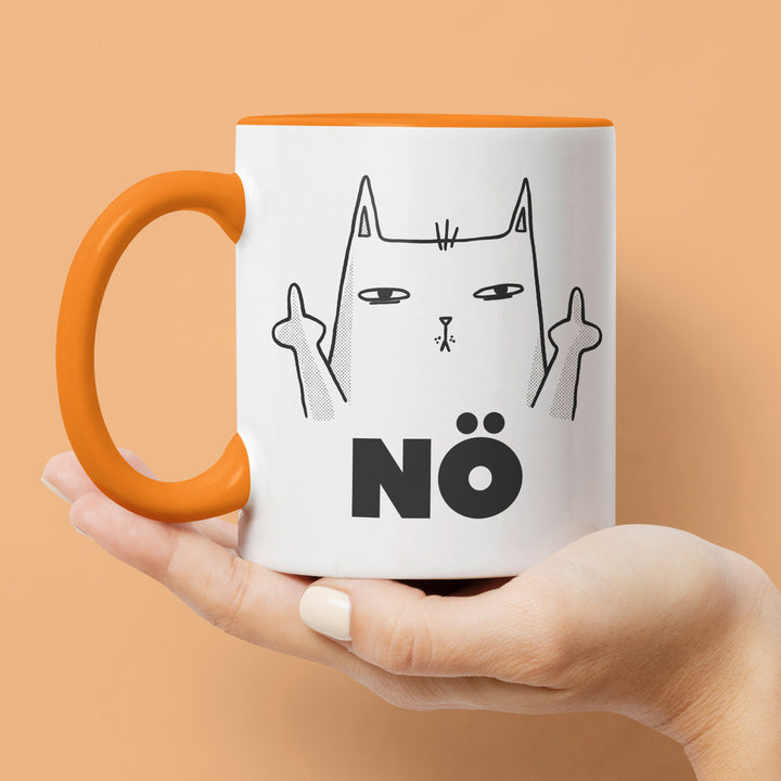 Lustige Tasse "Nö" – Freches Geschenk mit Katzenmotiv