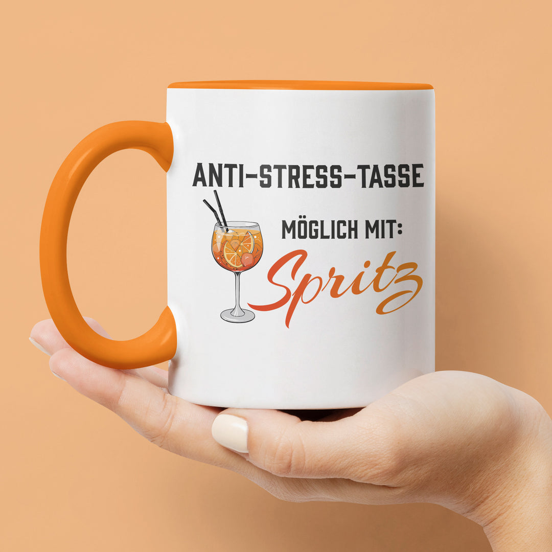 Lustige Tasse "Anti Stress Spritz" – Humorvolles Geschenk für Aperol-Fans