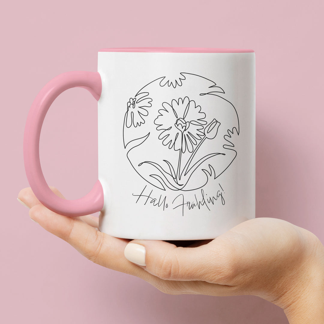Tasse "Hallo Frühling" – Perfekt für Frühlings- und Naturfreunde
