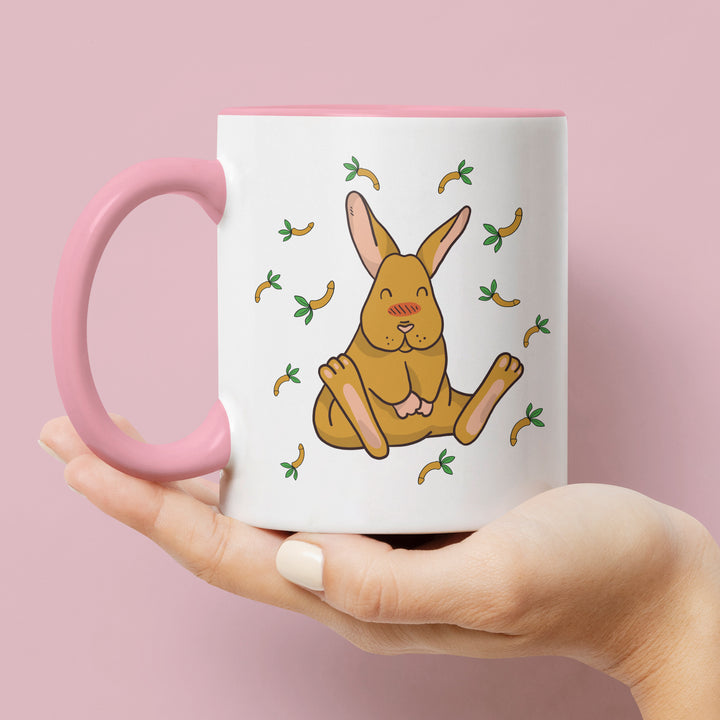 Lustige Tasse "Hase mit Penis-Möhren" – Freches Geschenk für Humorvolle