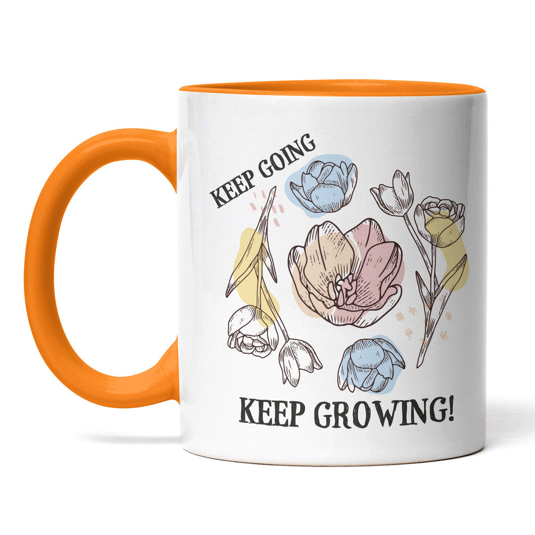 Tasse "Keep Going, Keep Growing" – Perfekte Motivation für den Alltag