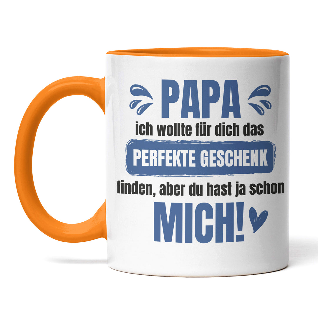 Lustige Tasse "Papa, das perfekte Geschenk ICH" – Charmantes Geschenk für Väter