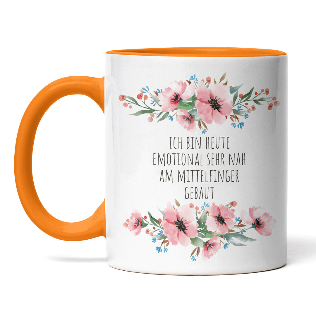 Tasse "Nah am Mittelfinger gebaut" – Perfektes Geschenk für ungeduldige Kaffeejunkies
