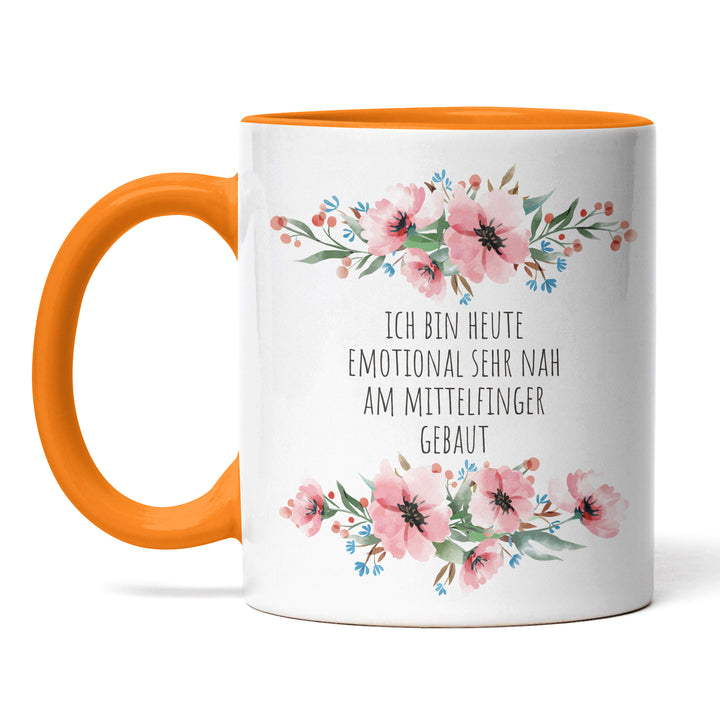 Tasse "Nah am Mittelfinger gebaut" – Perfektes Geschenk für ungeduldige Kaffeejunkies