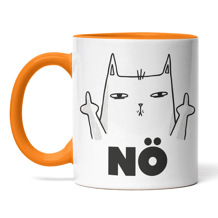 Lustige Tasse "Nö" – Freches Geschenk mit Katzenmotiv