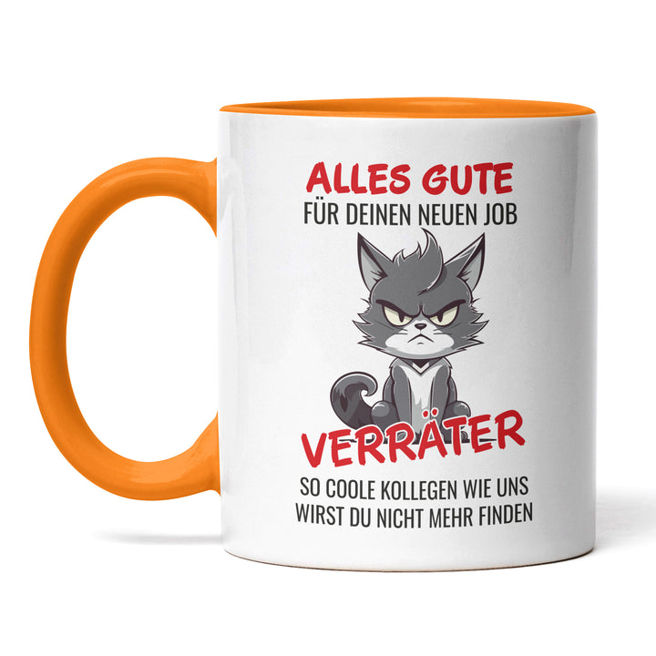 Lustige Tasse "Alles Gute Verräter" – Humorvolles Abschiedsgeschenk für Kollegen