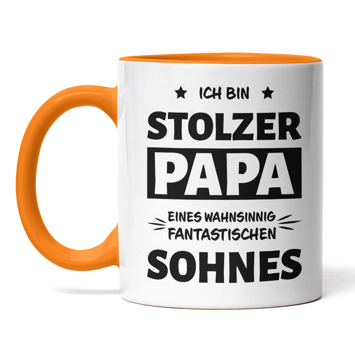 Tasse "Stolzer Papa, fantastischer Sohn" – Liebevolles Geschenk für Väter