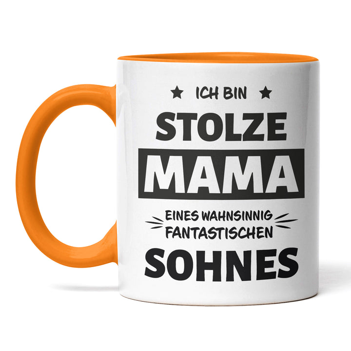 Tasse "Stolze Mama, fantastischer Sohn" – Liebevolles Geschenk für Mütter