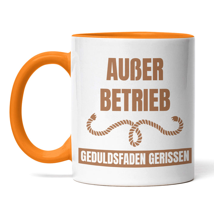 Lustige Tasse "Geduldsfaden gerissen" – Perfektes Geschenk für Kollegen & Morgenmuffel