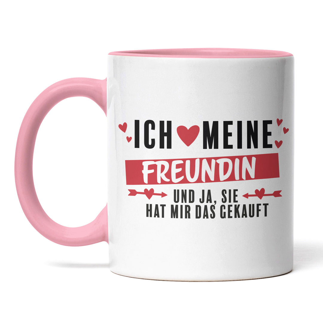 Lustige Tasse "Ja, sie hat's gekauft" – Witzige Geschenkidee für Paare