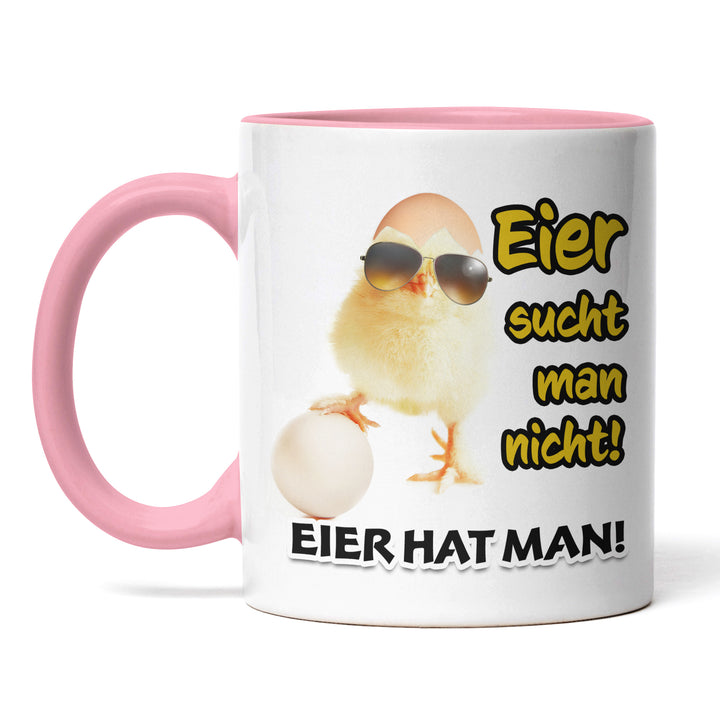 Lustige Tasse "Eier hat man" – Humorvolles Geschenk für starke Persönlichkeiten