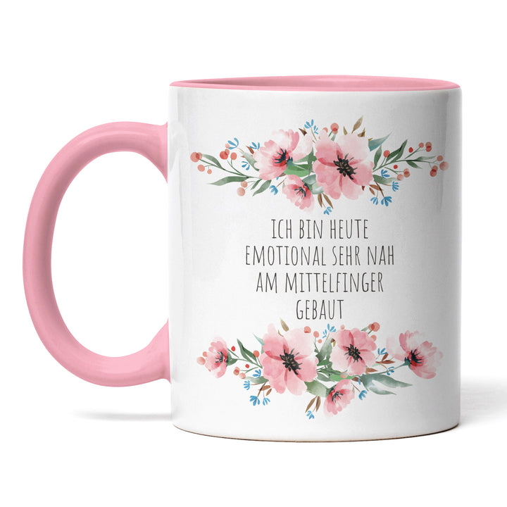 Tasse "Nah am Mittelfinger gebaut" – Perfektes Geschenk für ungeduldige Kaffeejunkies