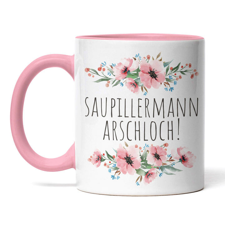 Tasse "Saupillermann Arschloch" – Freche Statement-Tasse für Humorvolle