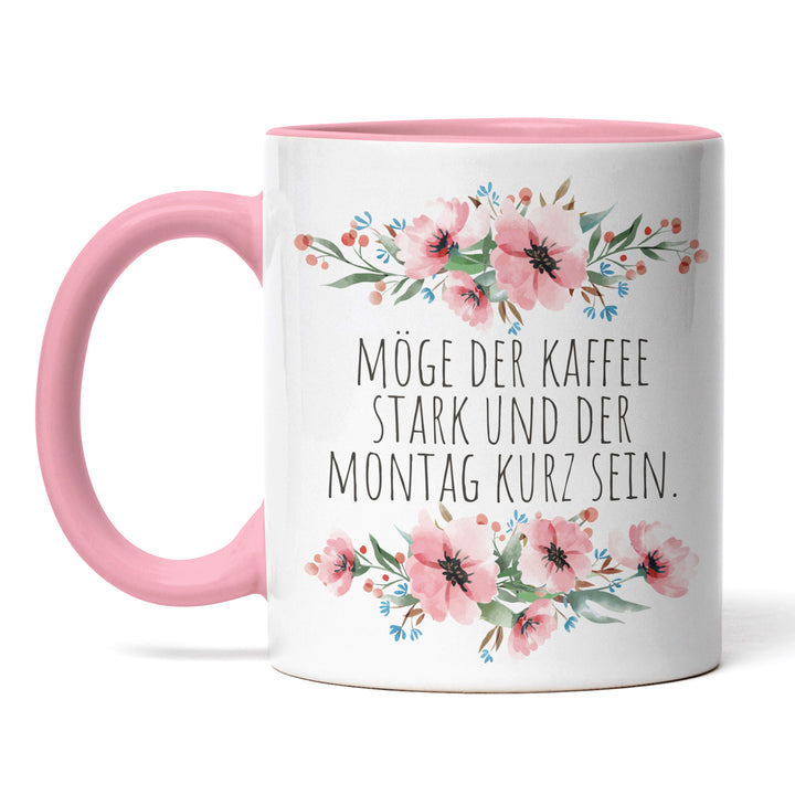 Tasse "Kaffee stark, Montag kurz" – Lustige Kaffeetasse für den Wochenstart