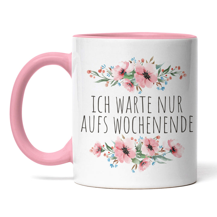 Tasse "Warte aufs Wochenende" – Perfekte Statement-Tasse für alle, die den Freitag herbeisehnen