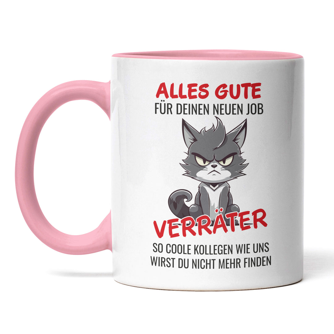 Lustige Tasse "Alles Gute Verräter" – Humorvolles Abschiedsgeschenk für Kollegen