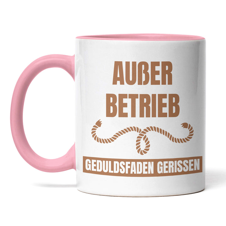 Lustige Tasse "Geduldsfaden gerissen" – Perfektes Geschenk für Kollegen & Morgenmuffel