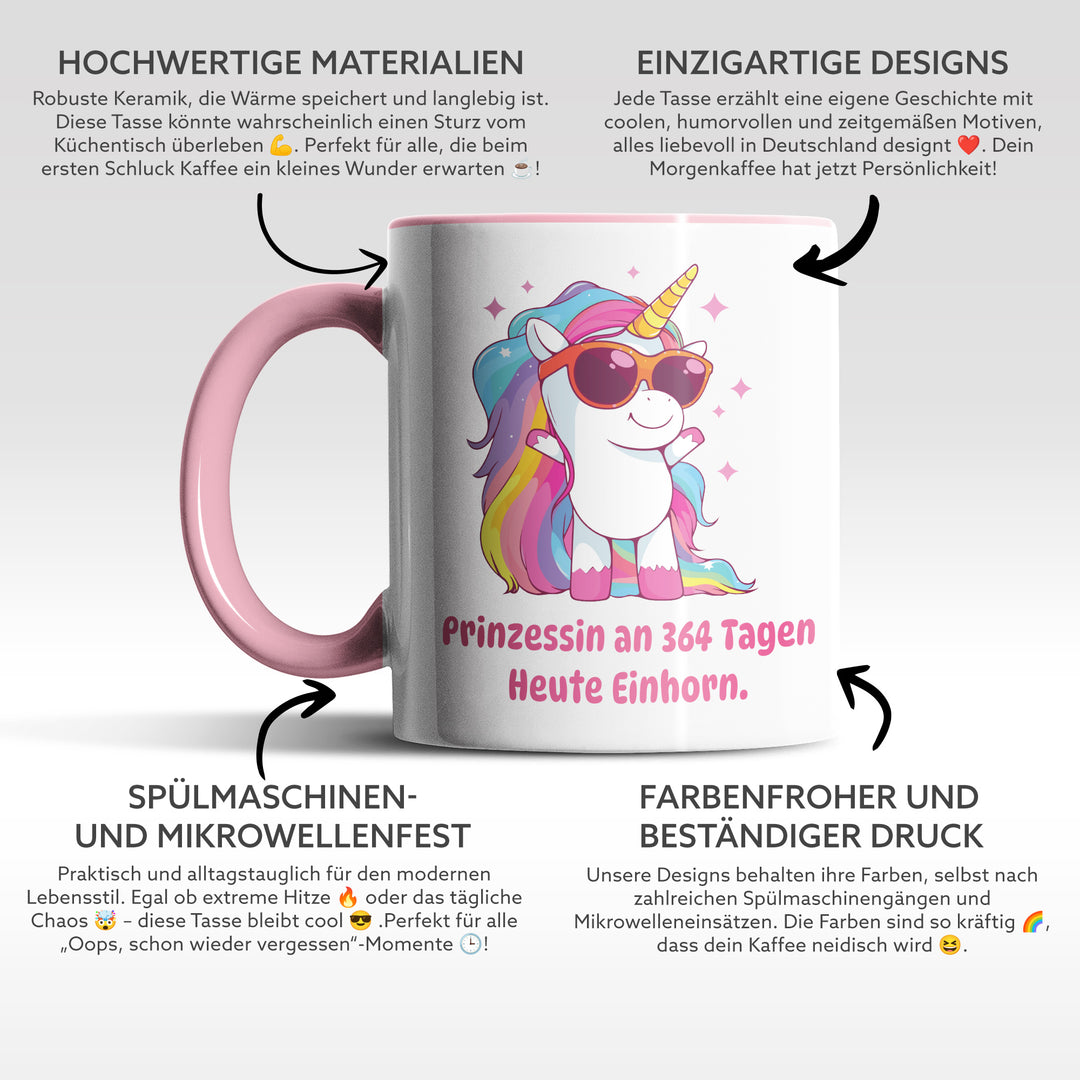 Lustige Tasse "Heute Einhorn" – Zauberhaftes Geschenk für jeden Anlass