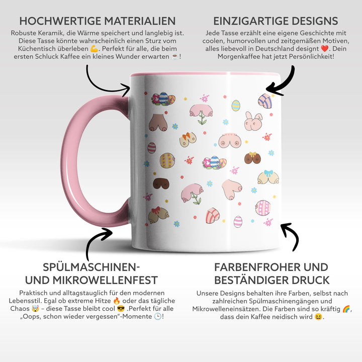 Lustige Tasse "Easter - Boobs" – Perfekt für freche Osterüberraschungen