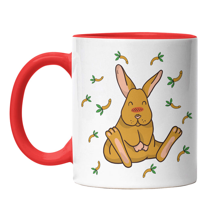 Lustige Tasse "Hase mit Penis-Möhren" – Freches Geschenk für Humorvolle