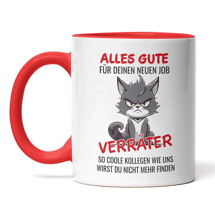 Lustige Tasse "Alles Gute Verräter" – Humorvolles Abschiedsgeschenk für Kollegen