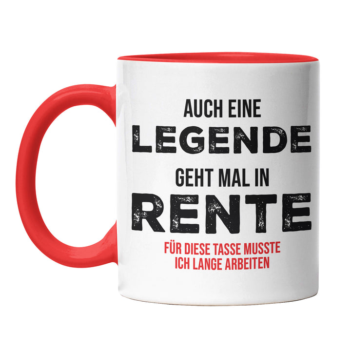 Tasse "Legende in Rente" – Perfekte Geschenk-Tasse für frischgebackene Rentner