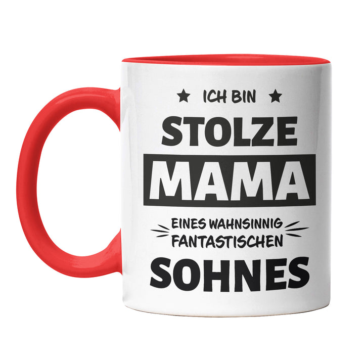 Tasse "Stolze Mama, fantastischer Sohn" – Liebevolles Geschenk für Mütter