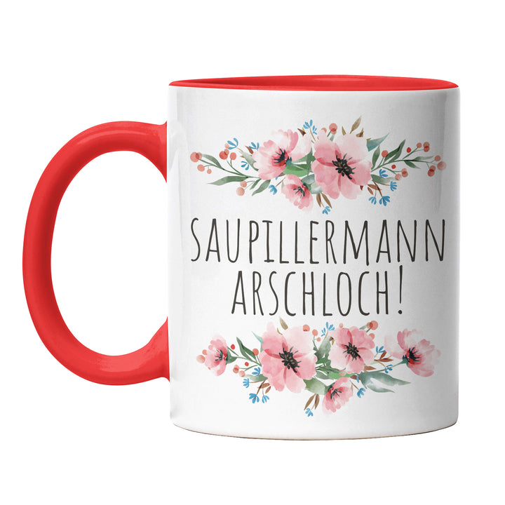 Tasse "Saupillermann Arschloch" – Freche Statement-Tasse für Humorvolle